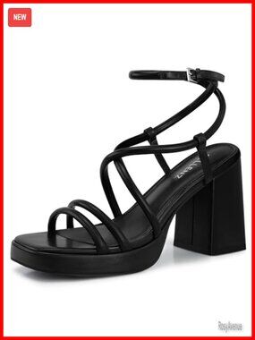 Women's Strappy High Heel Sandals Chunky Platform Heels